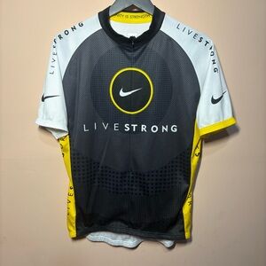 Nike Livestrong Cycling Jersey Men’s XL Full Zip Made In Italy